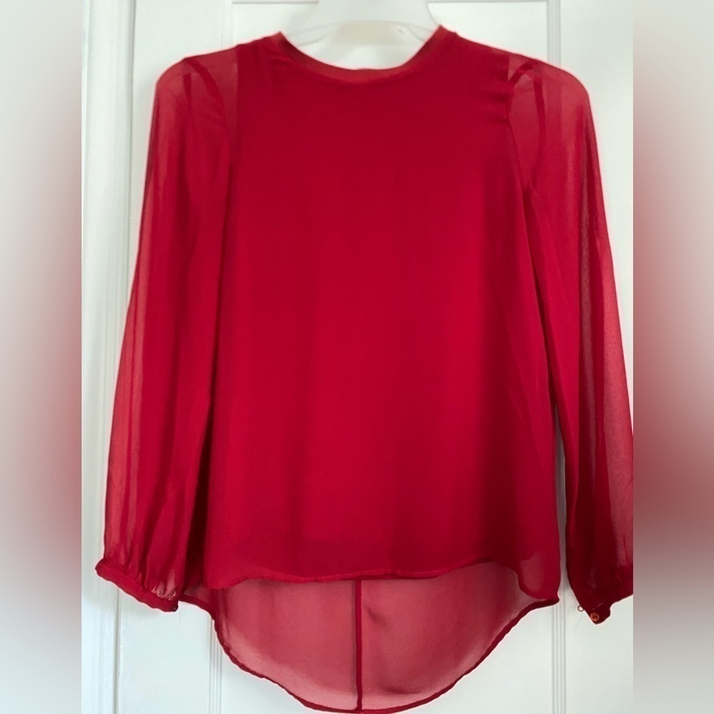 Zara Long Sleeves Pullover Blouse with Attached Under Shell, Size: XS